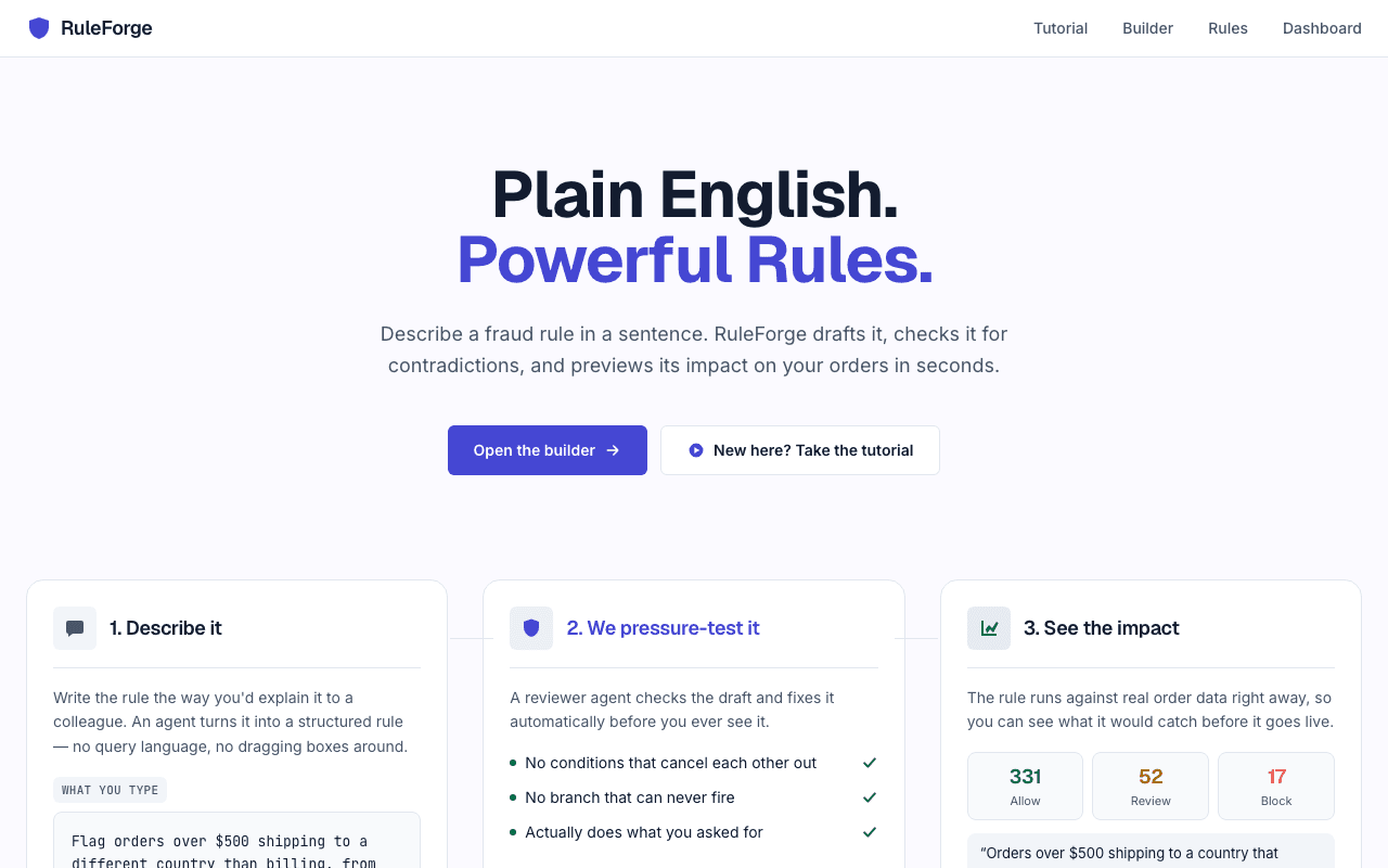 RuleForge screenshot